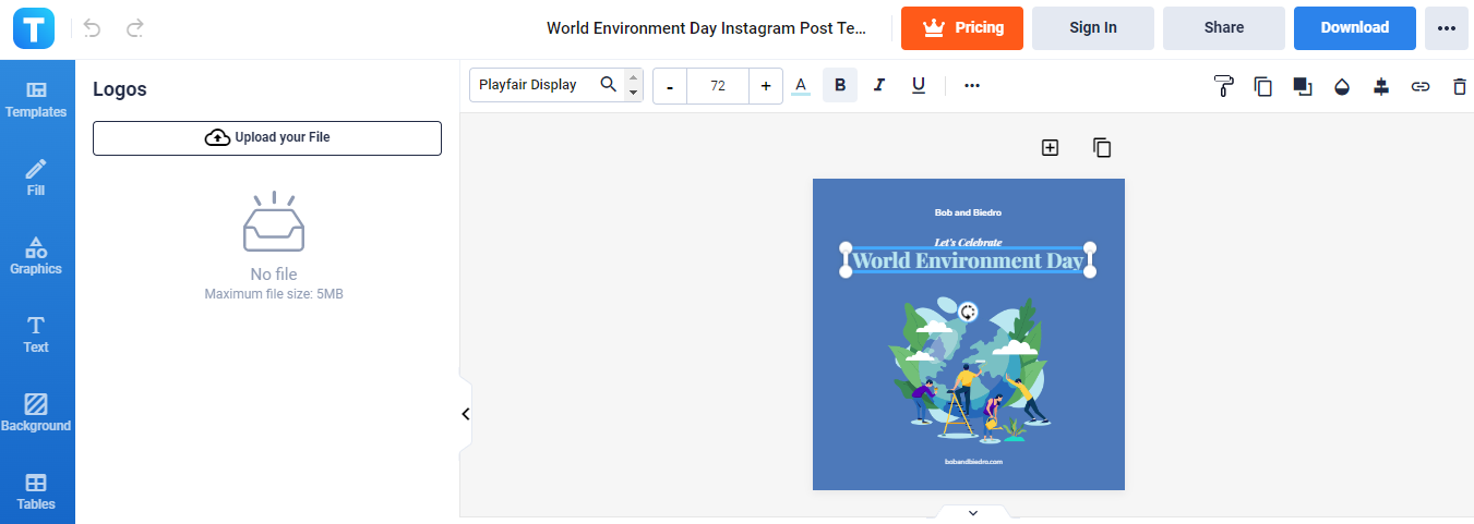 world environment day instagram post