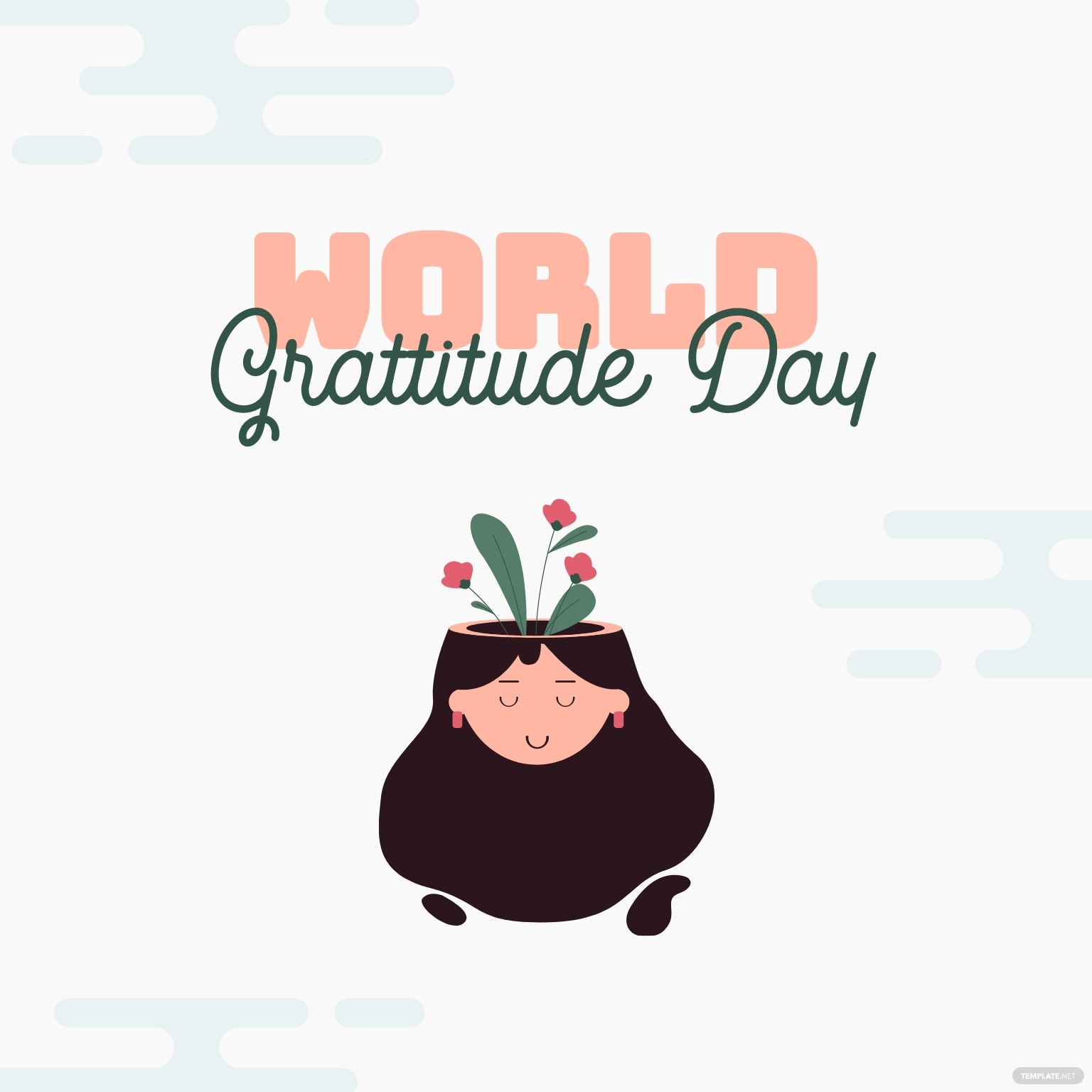 world gratitude day drawing vector