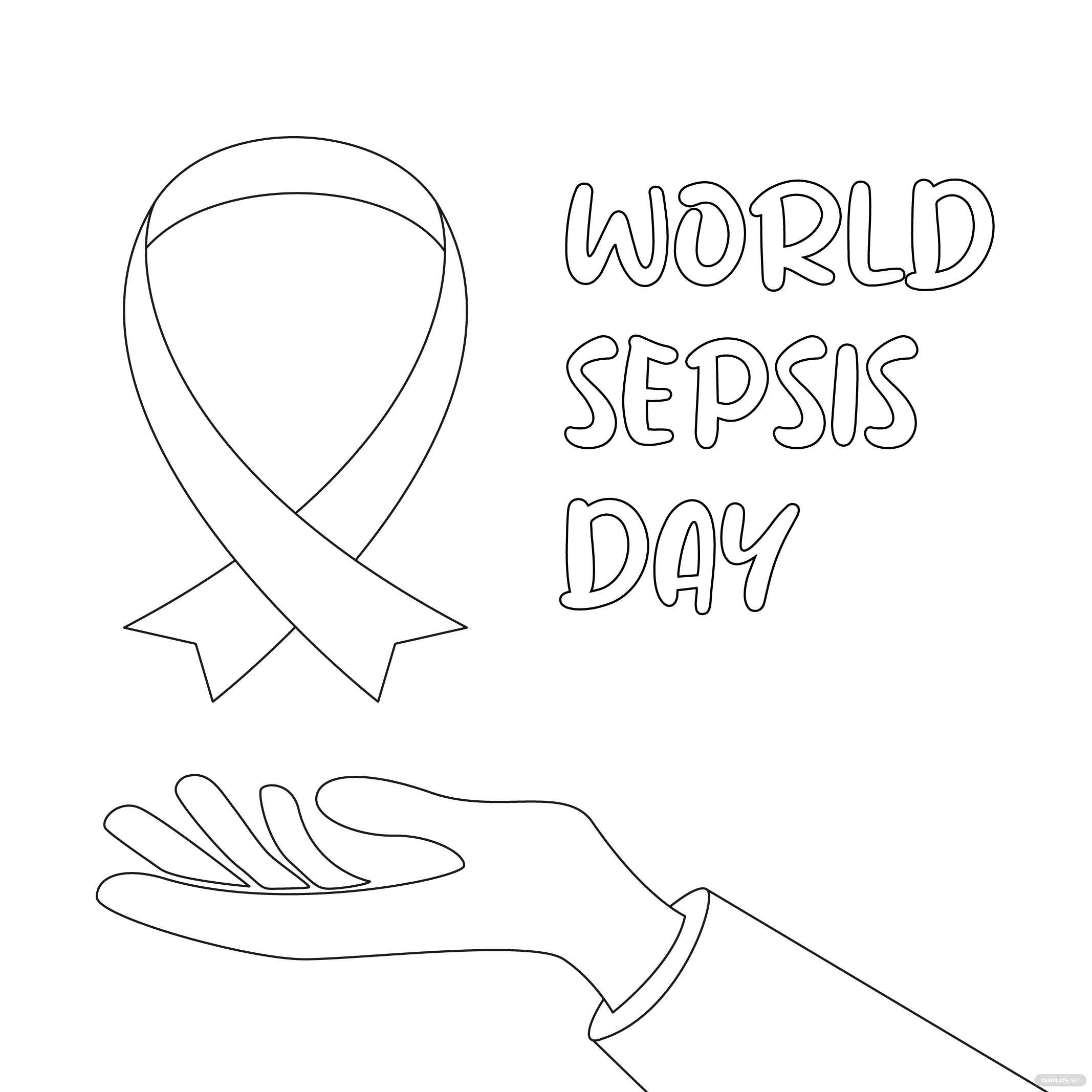 world sepsis day drawing vector