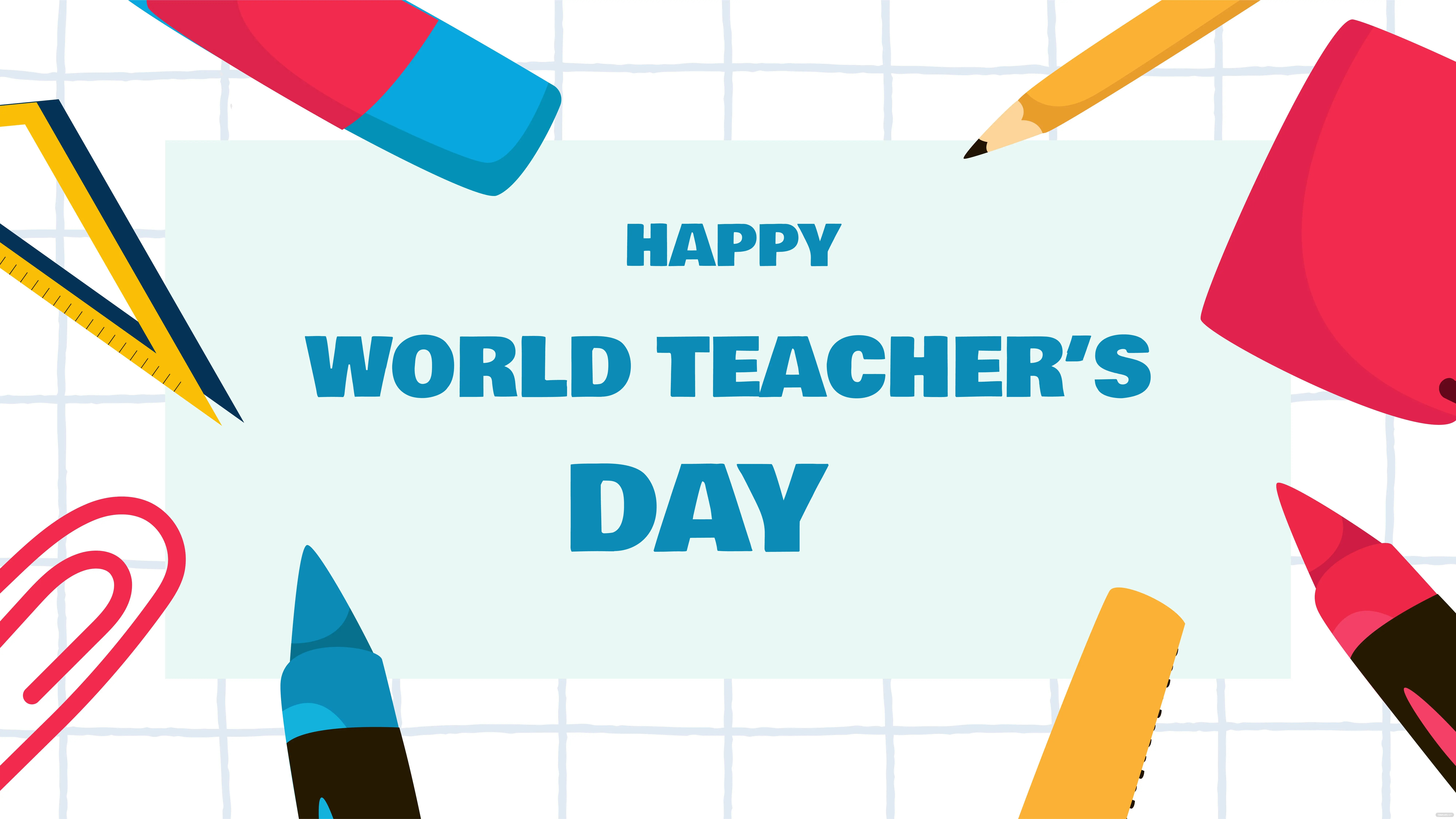world teachers day background