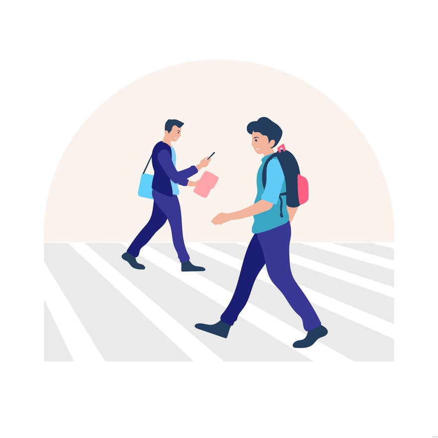 free man walking illustration