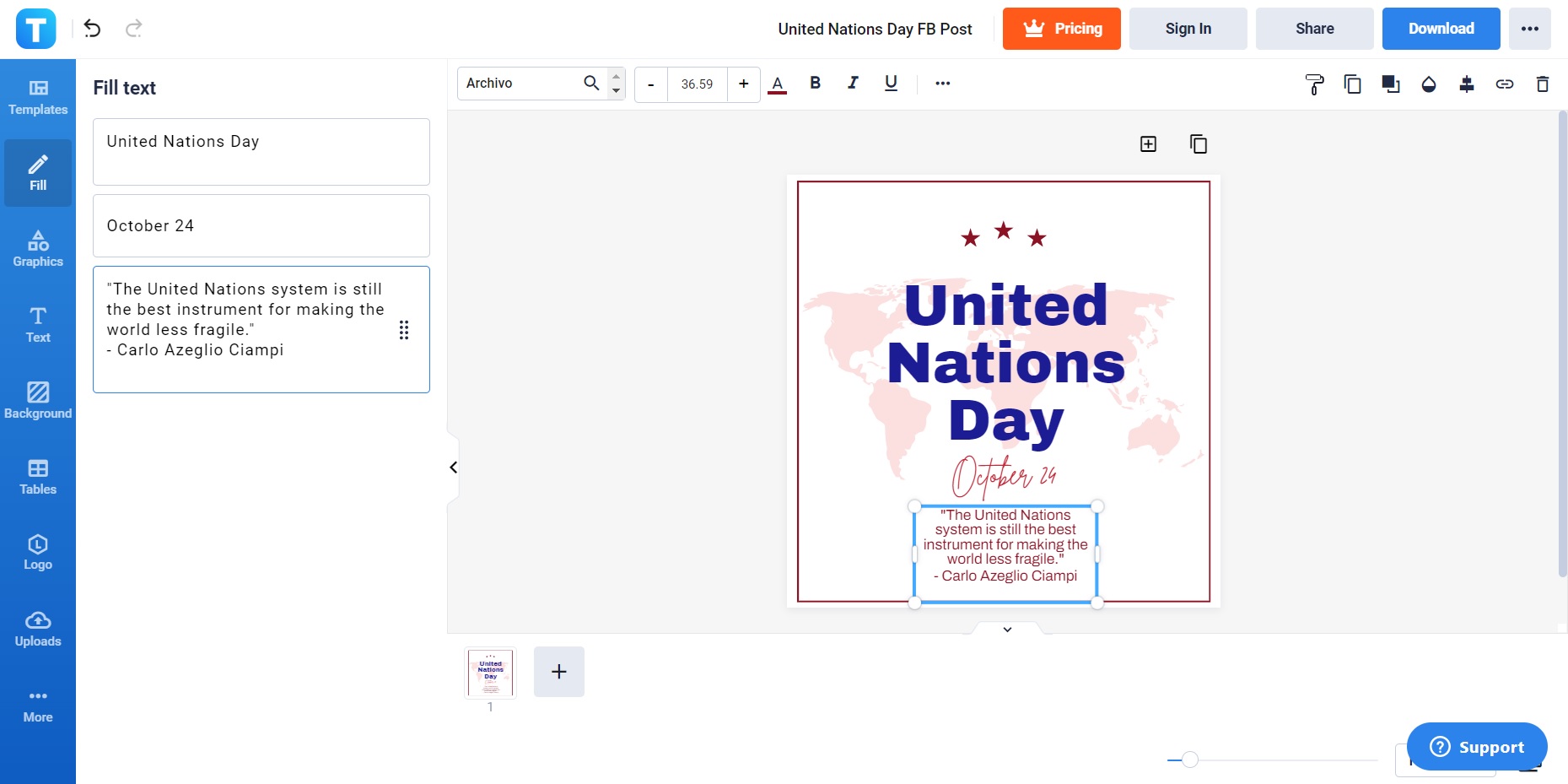 add an encouraging quote about united nations day