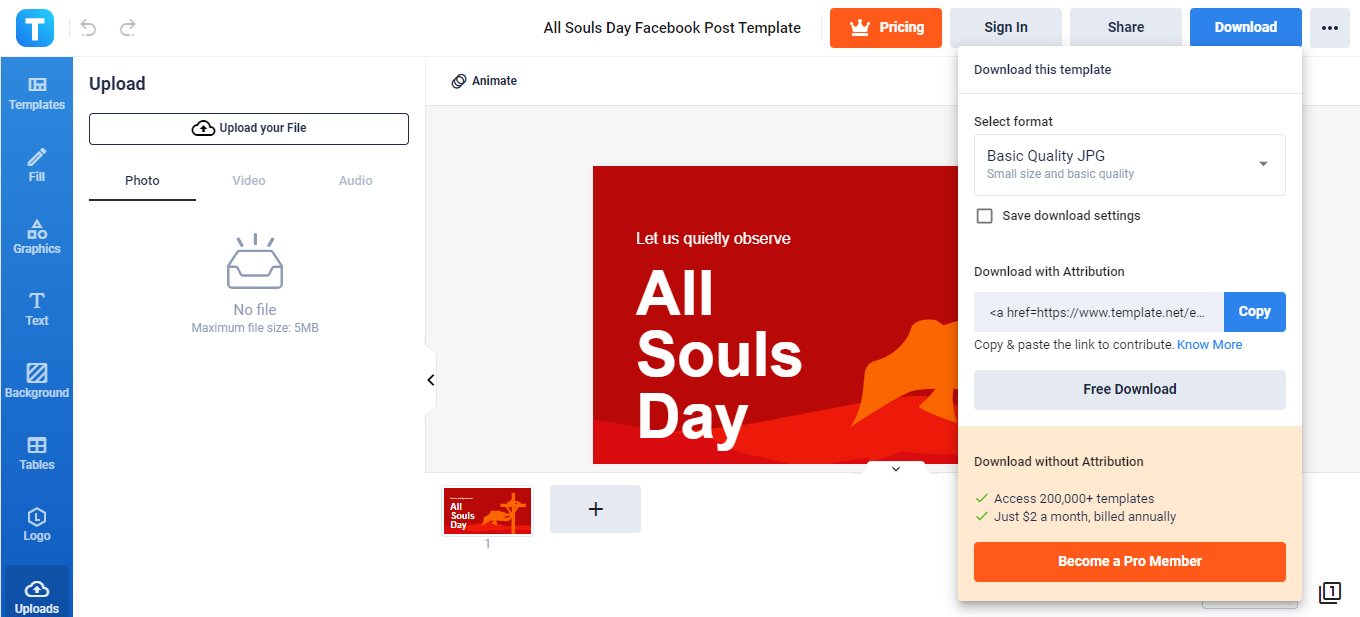 all souls day facebook post template template net
