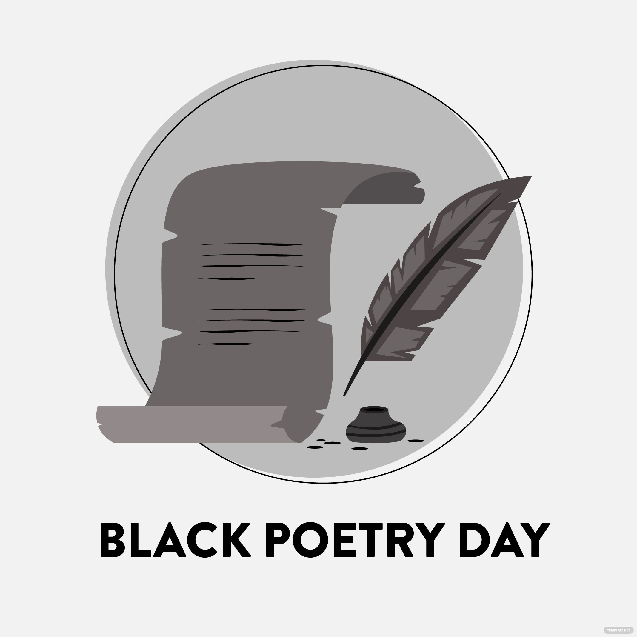 black poetry day vector ideas and examples
