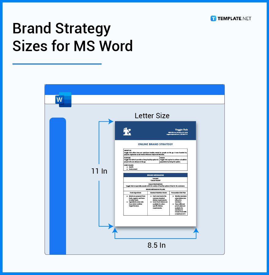 brand strategy sizes for ms word