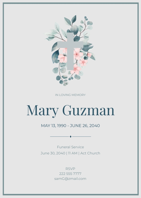 Funeral Card Maker Free, Creator, Generator, Edit Online Free