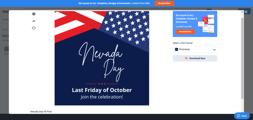 choose an effective nevada day fb post template