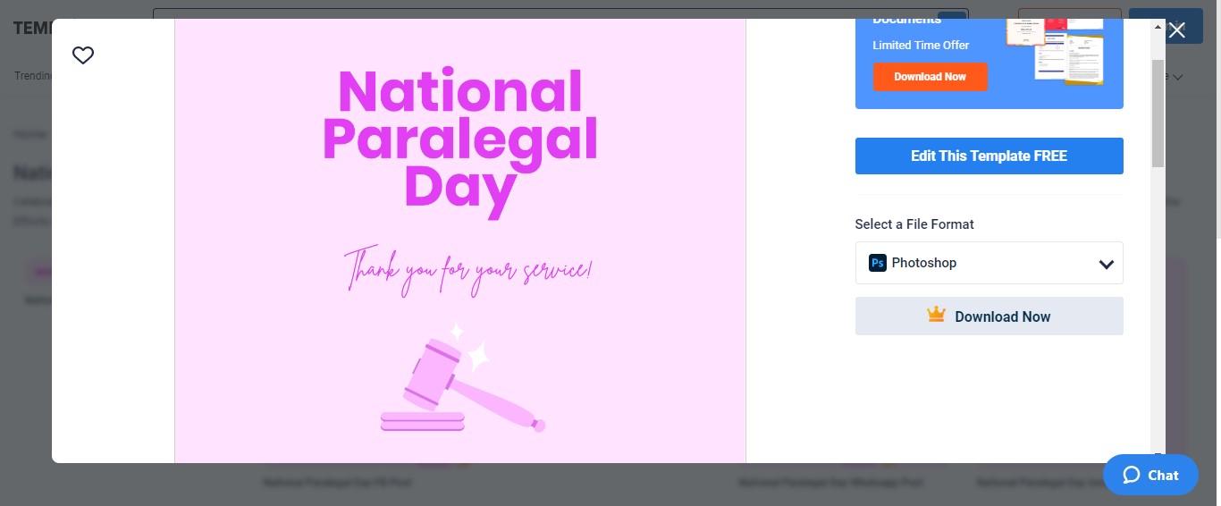 choose the national paralegal day instagram post template