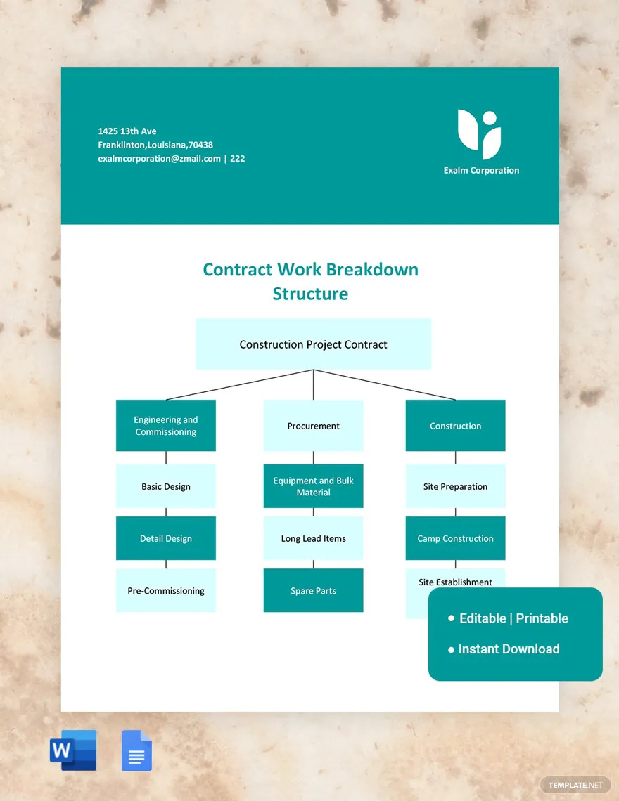 contract work breakdown structure