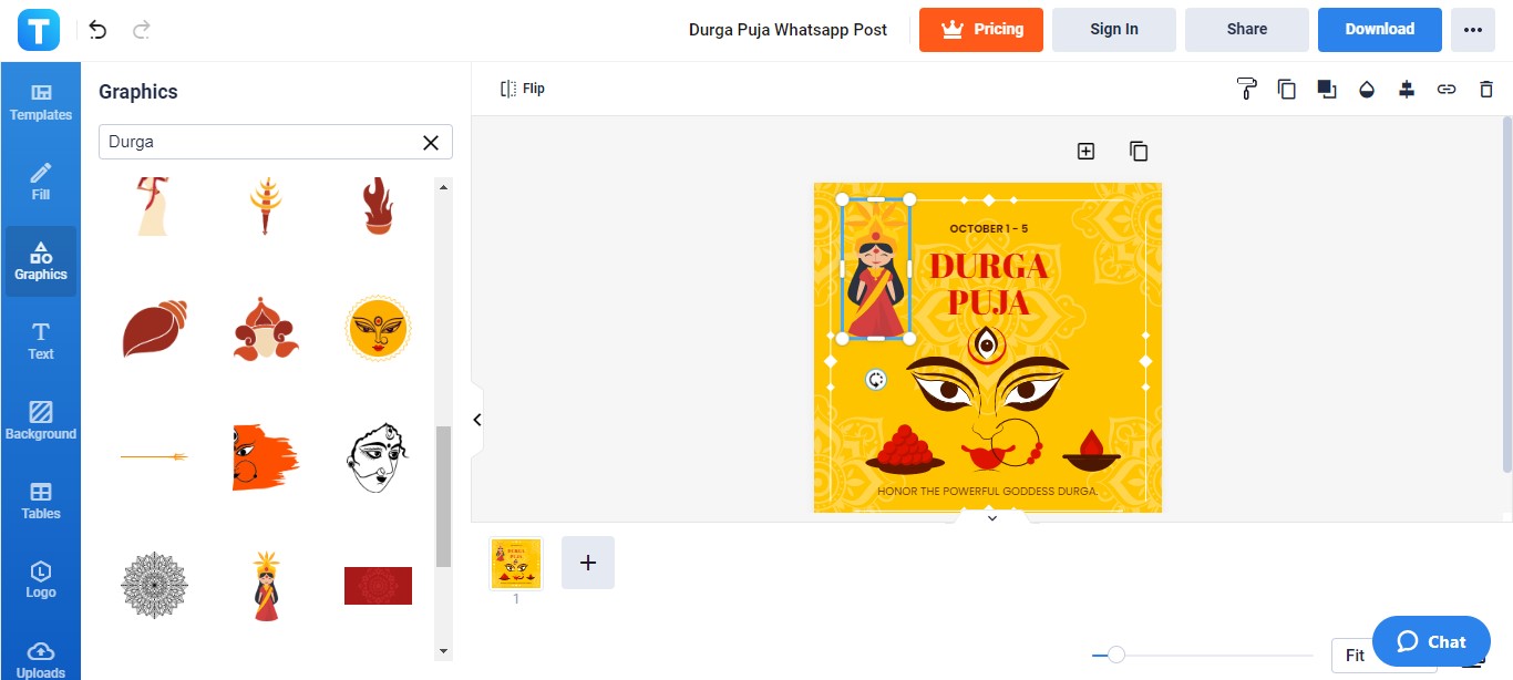 drag and drop additional durga digital art