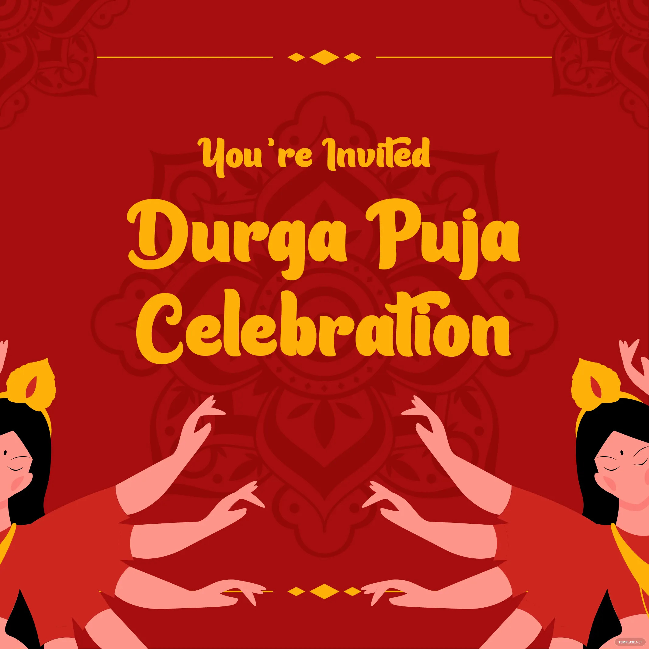 durga puja invitation card ideas examples