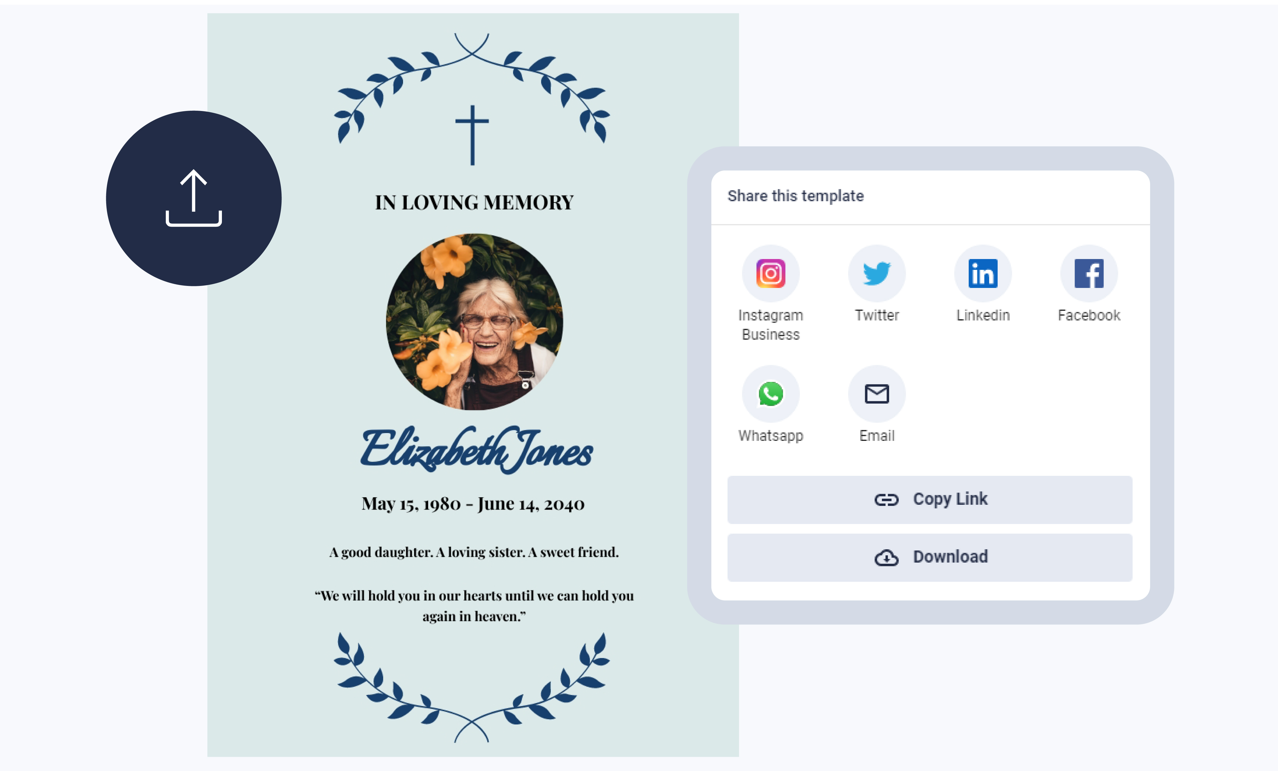 Funeral Card Maker Free, Creator, Generator, Edit Online Free