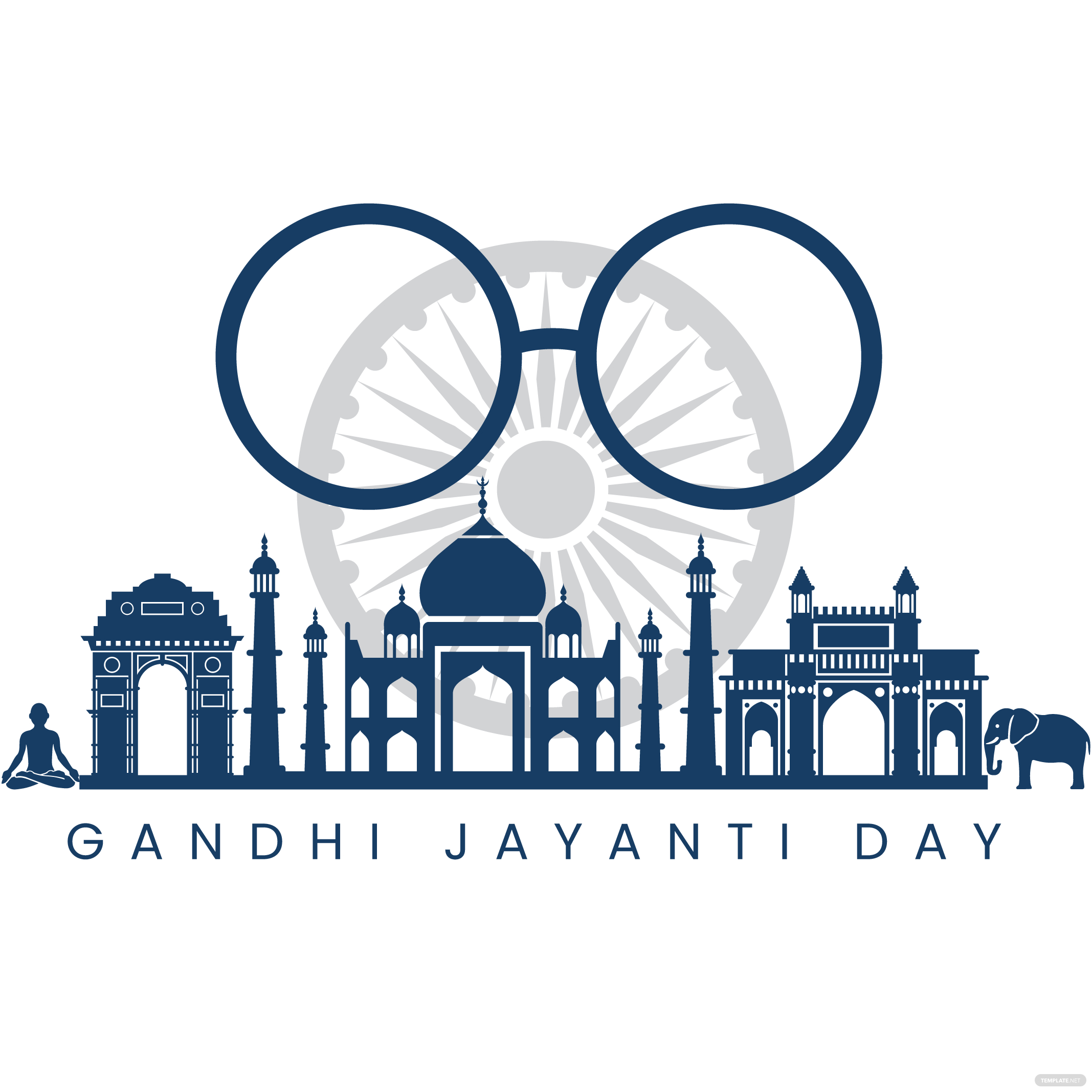 gandhi jayanti day vector ideas examples