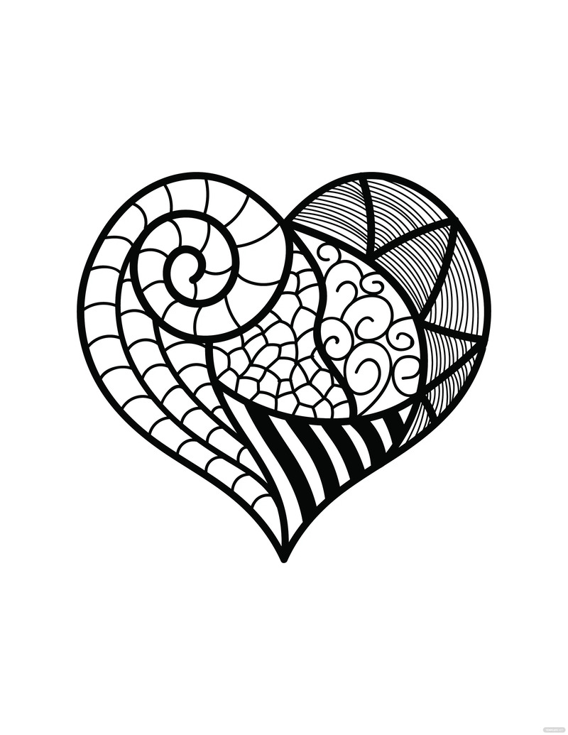 heart coloring pages