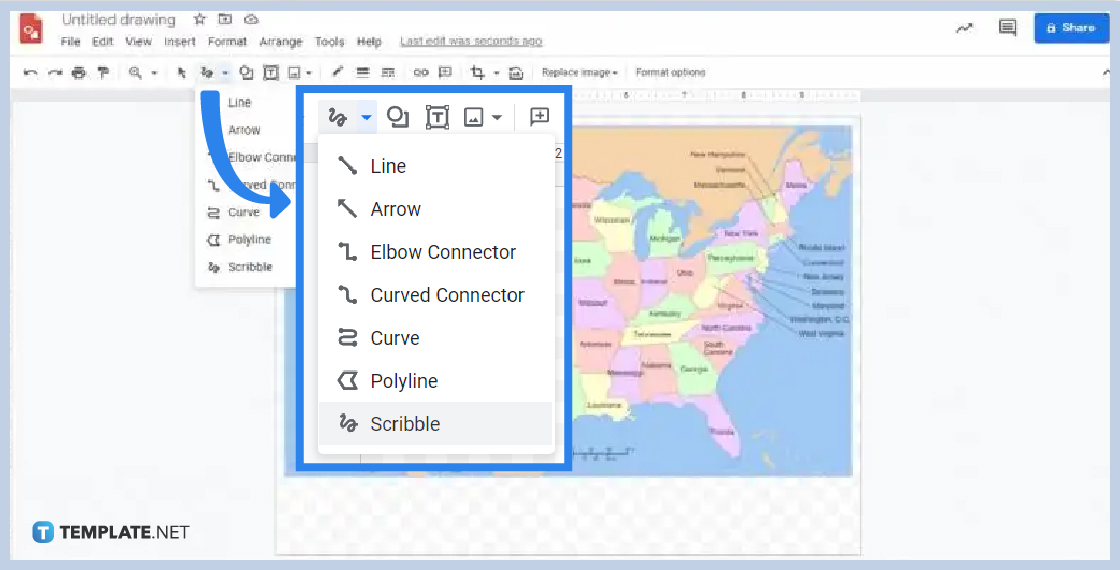 how to color with google drawings step