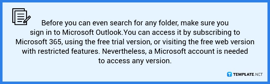 how to find a folder in microsoft outlook note