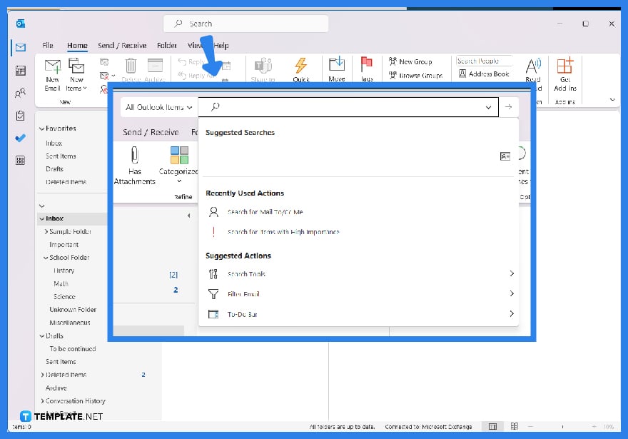 how to find a folder in microsoft outlook step