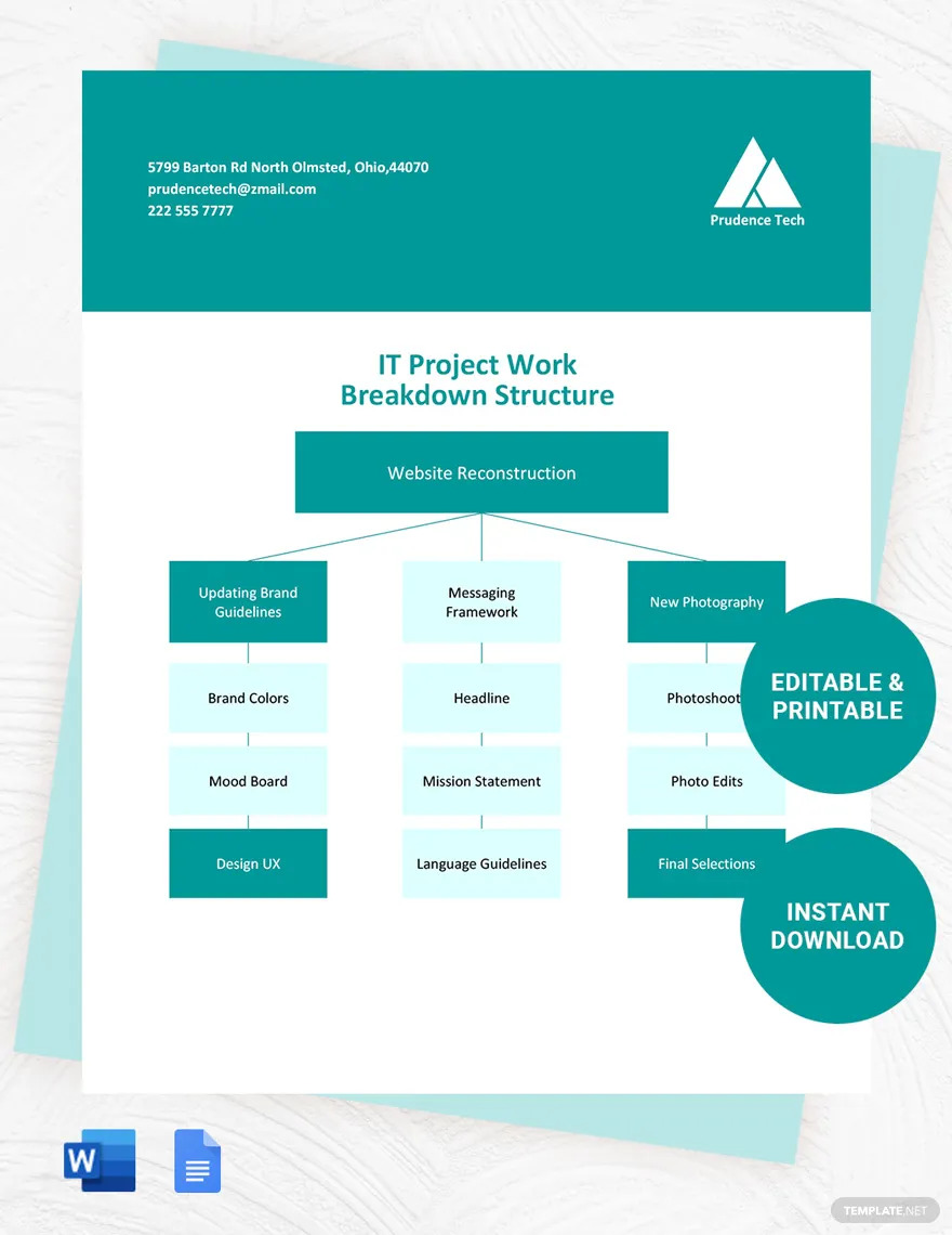 it project work breakdown structure