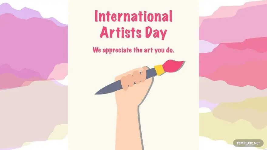 international artists day flyer background ideas and examples