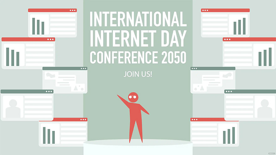 international internet day invitation background