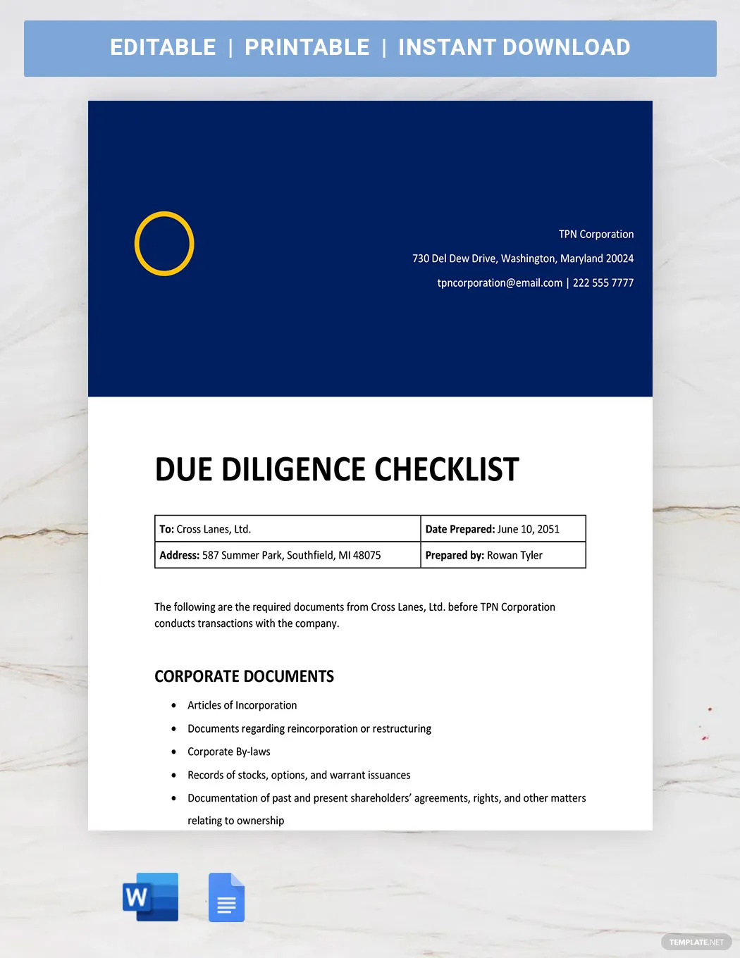 intuitive due diligence