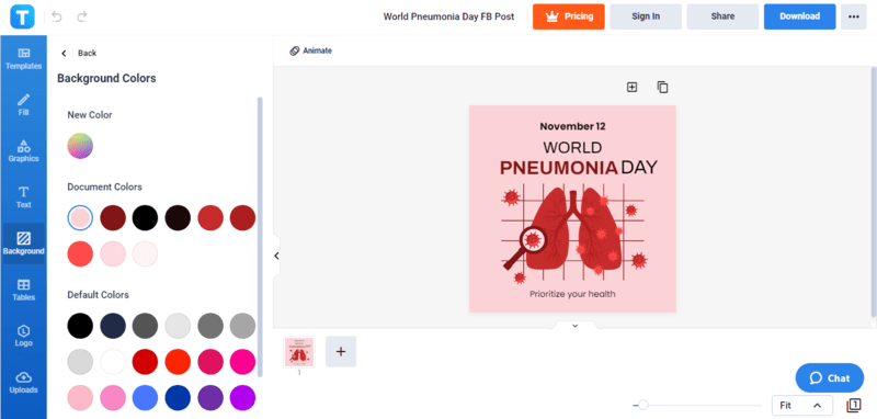 make your preferred color the world pneumonia day templates background
