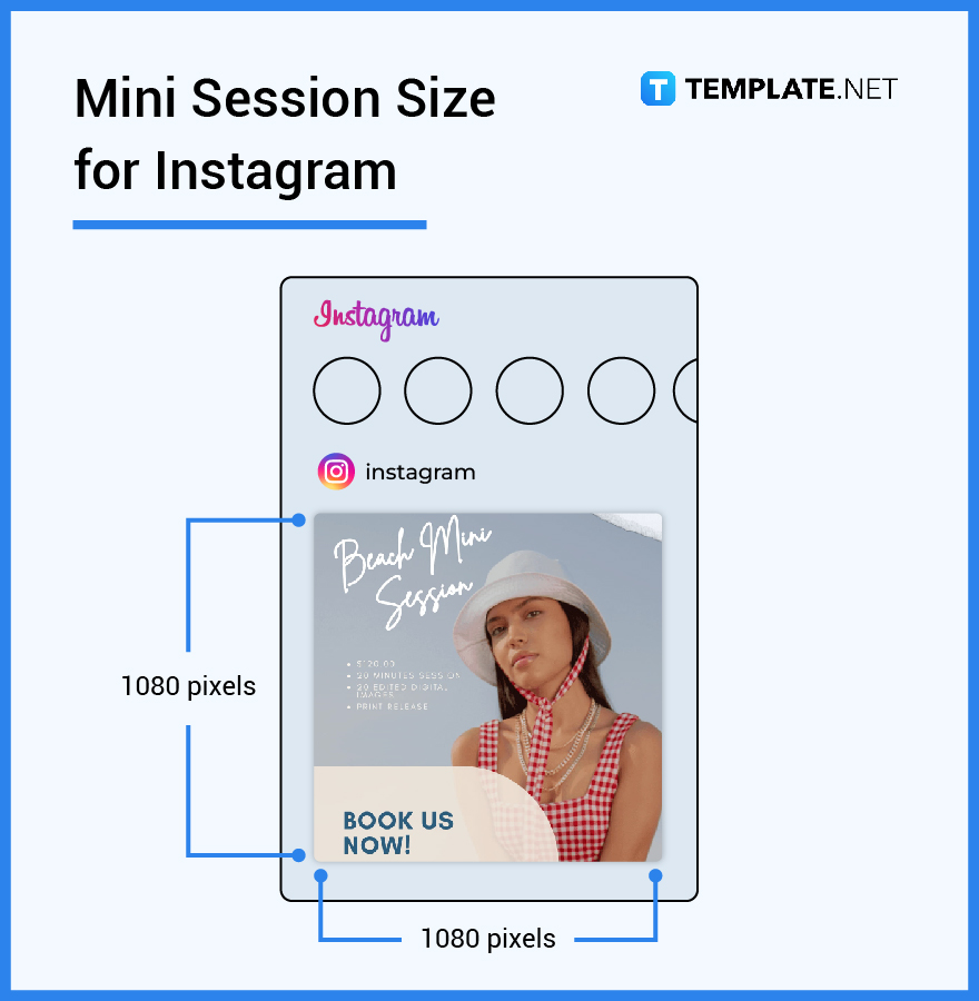 mini session size for instagram