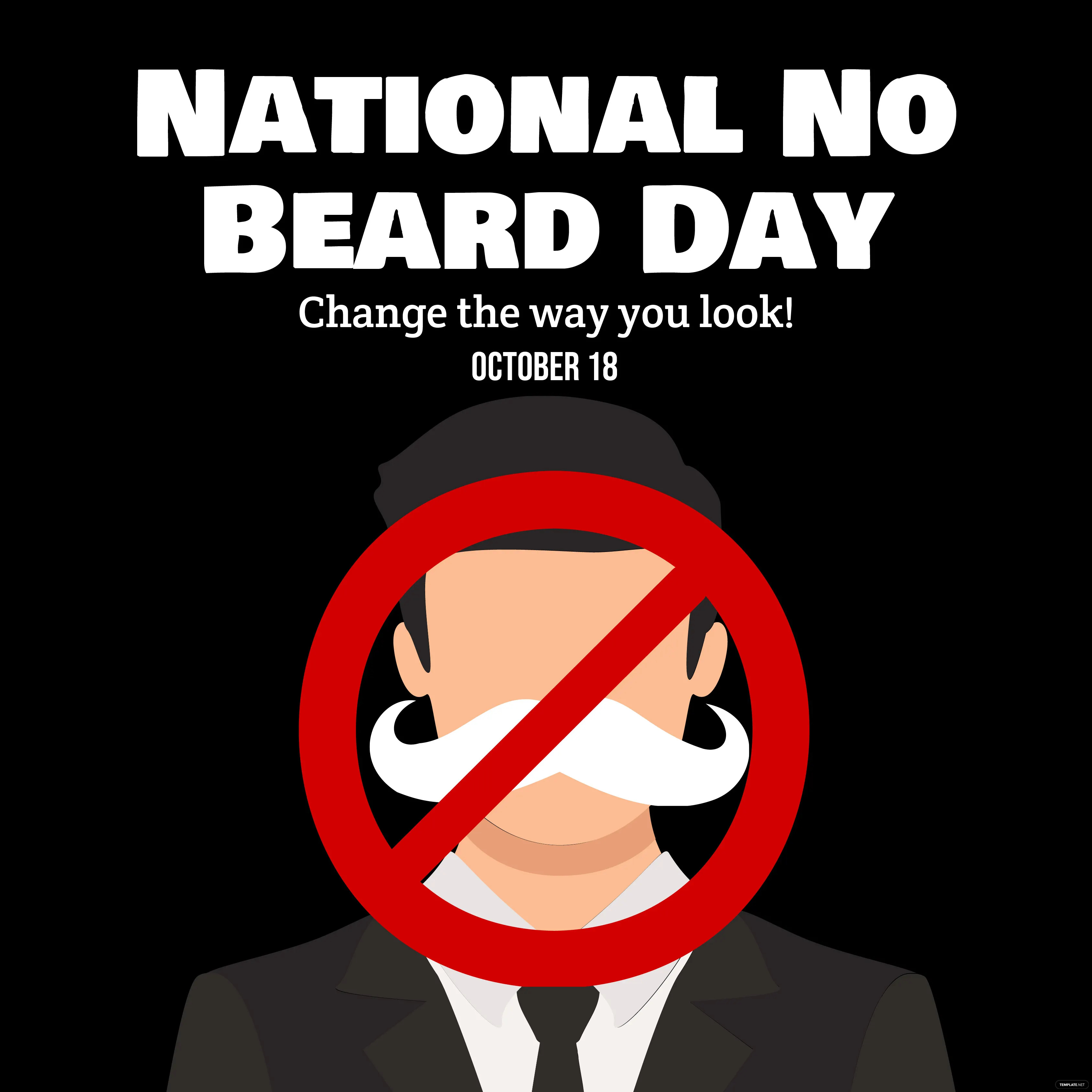 national no beard day instagram post