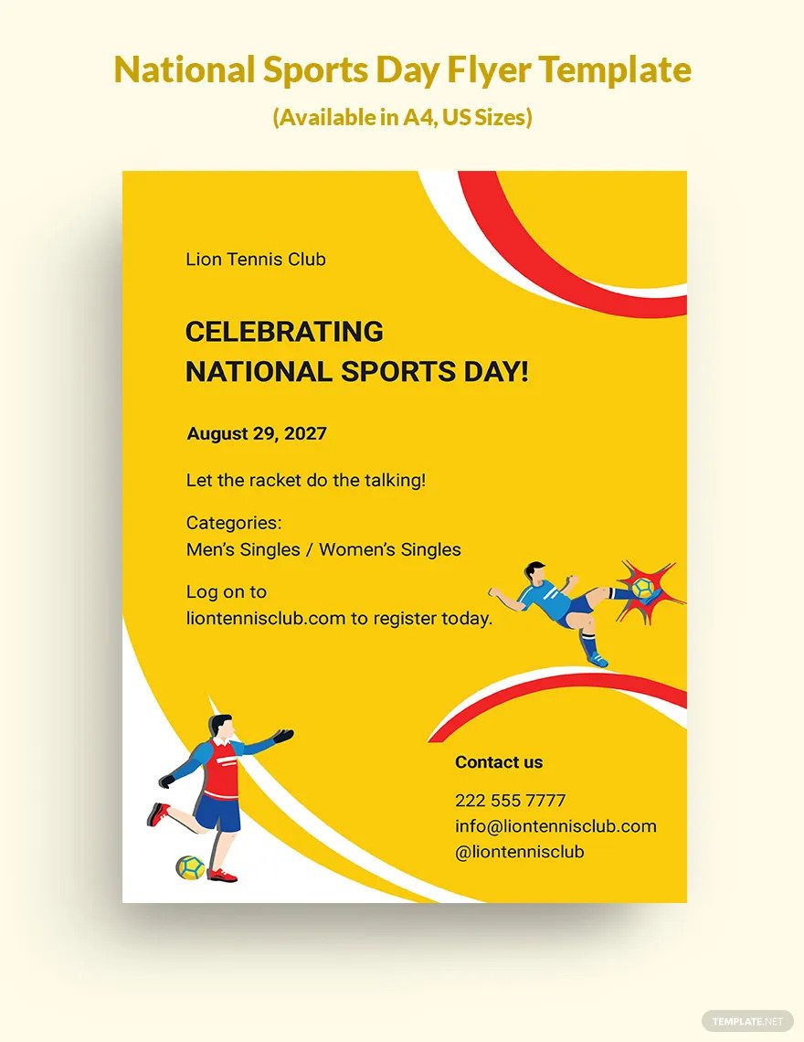 national sports day flyer ideas and examples