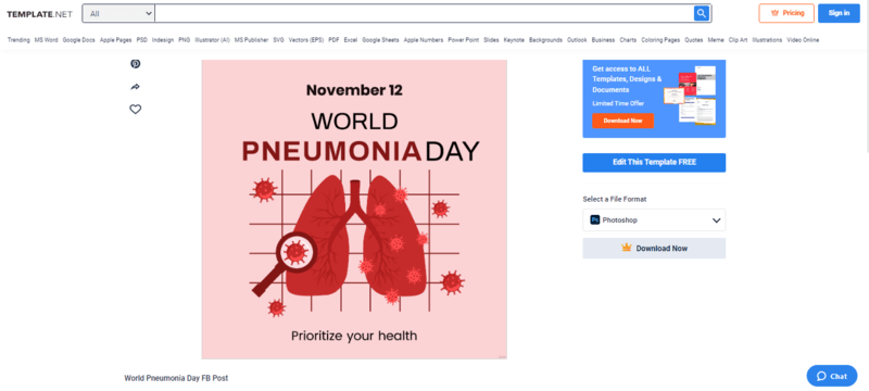 pick a superb world pneumonia day fb post template