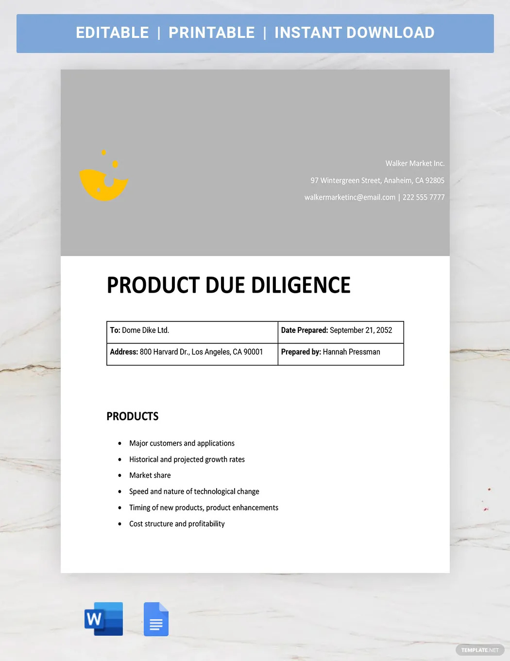 product-due-diligence