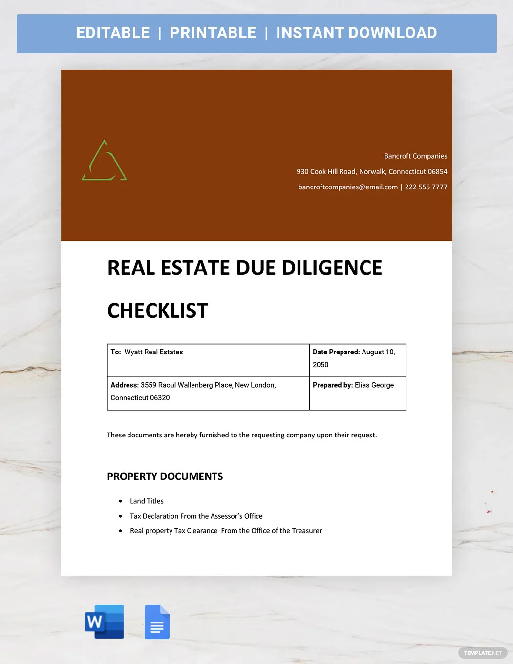 real estate due diligence ideas and examples