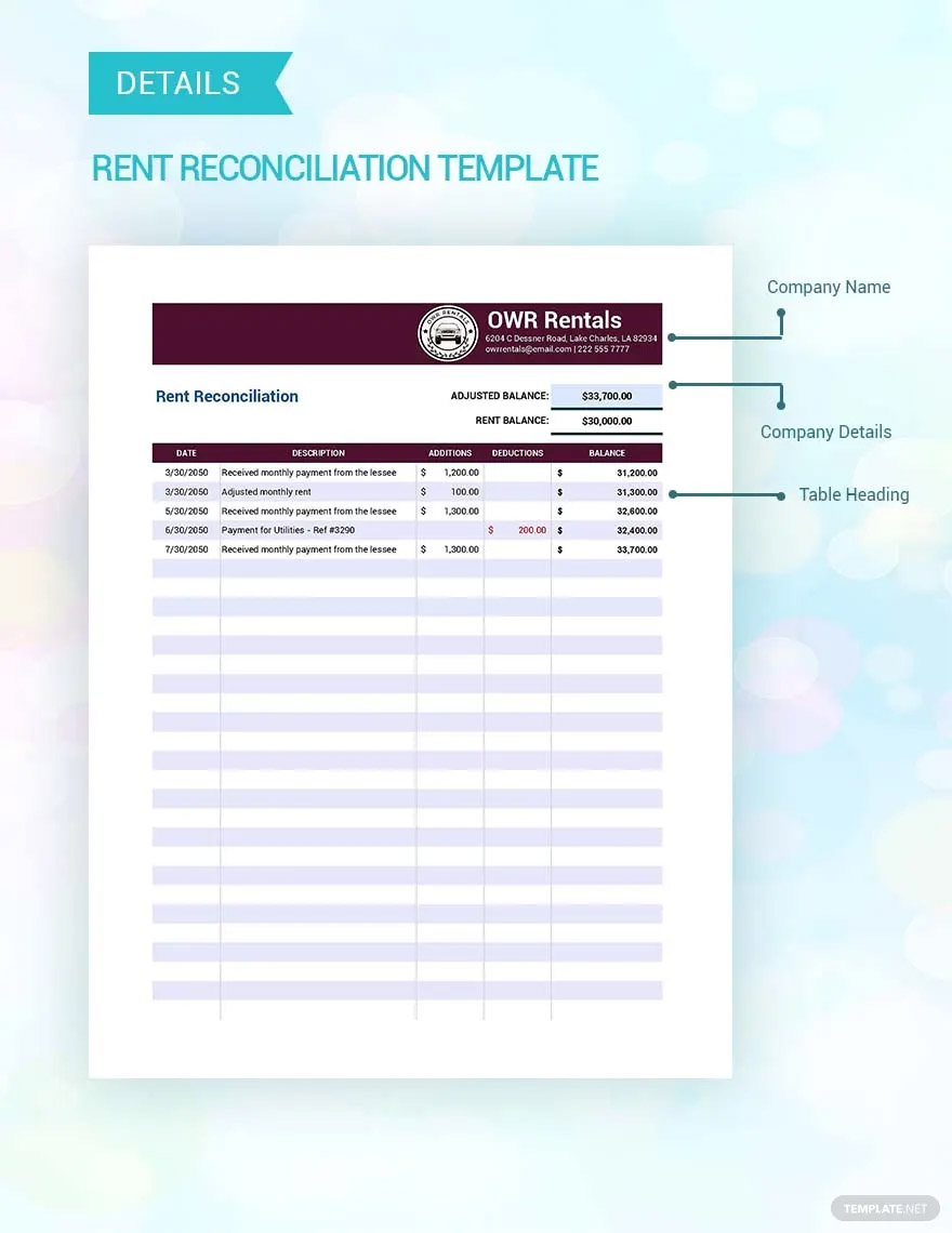 rent reconciliation