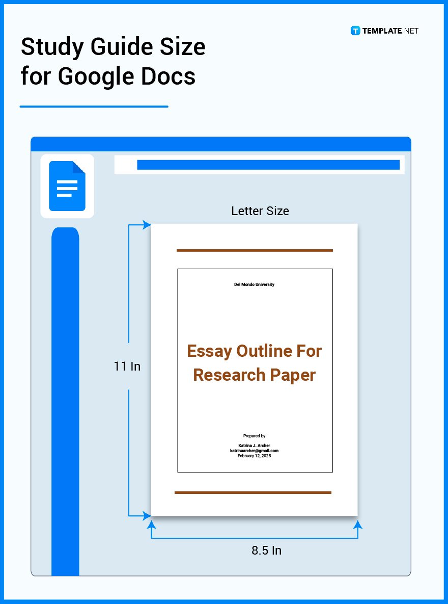 research paper sizes for google docs