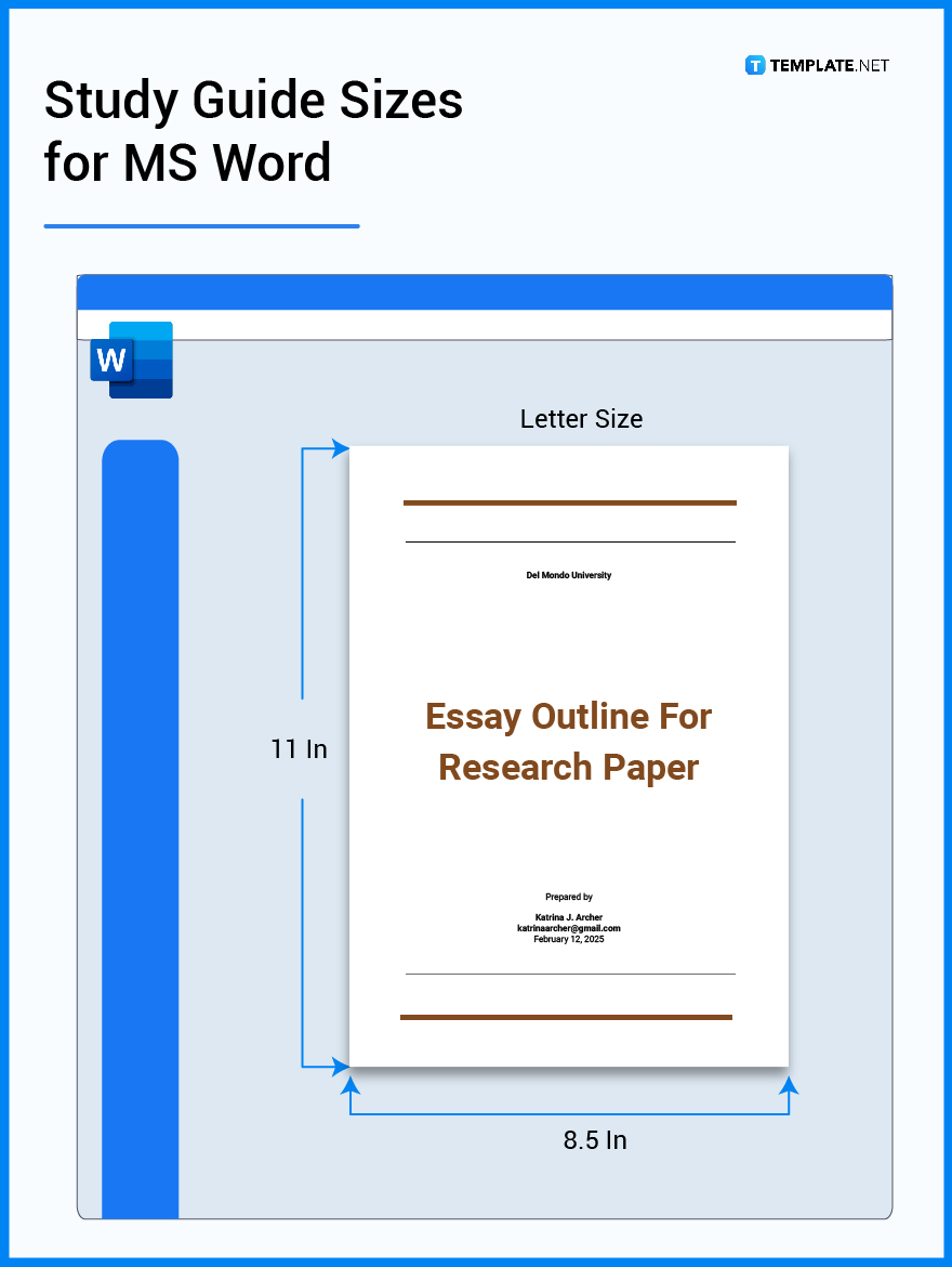research paper sizes for ms word