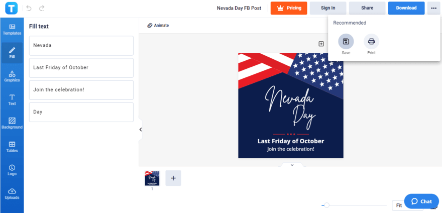 save your nevada day facebook post draft