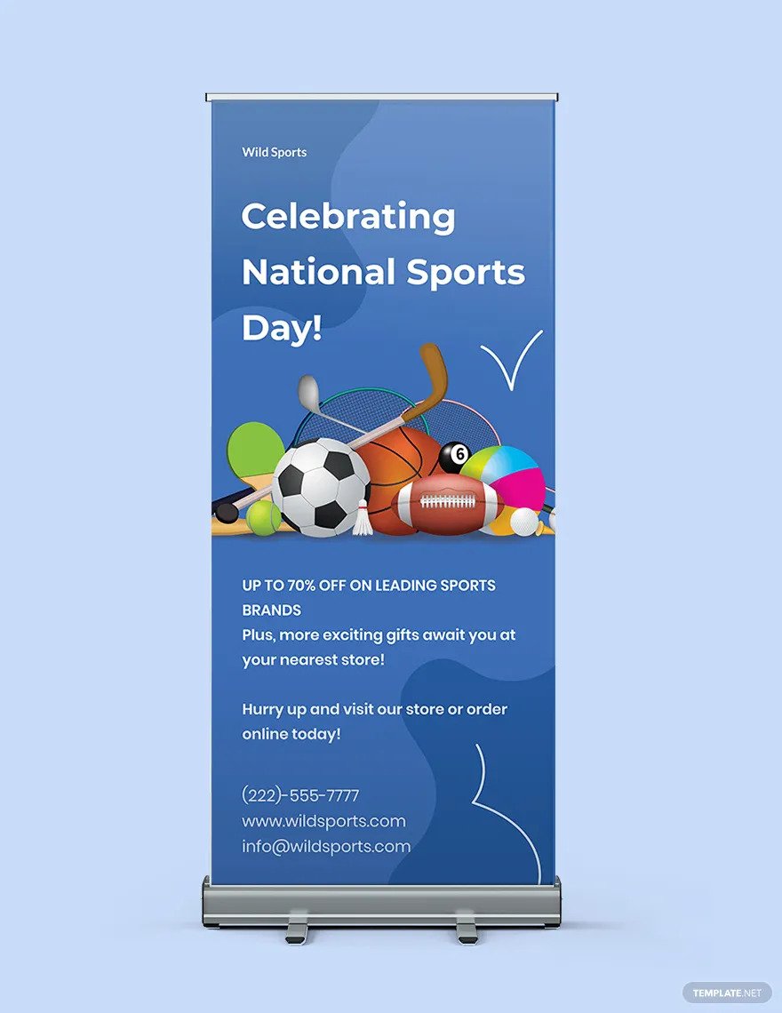 sports day roll up banner ideas examples