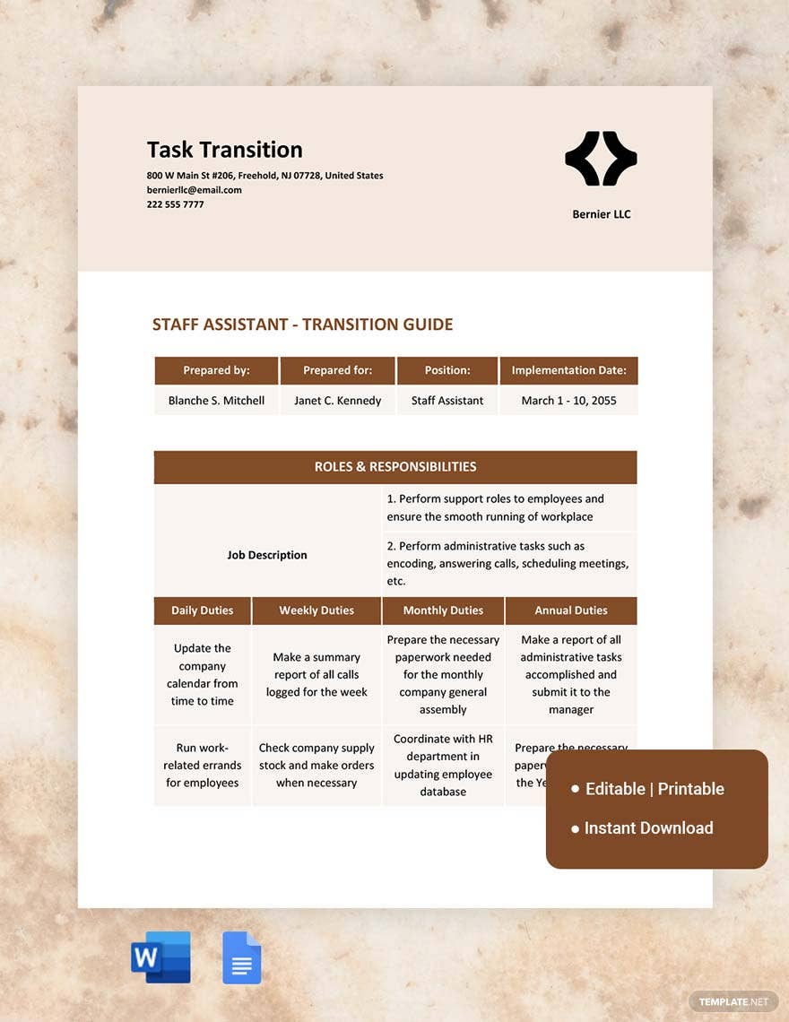 task transition