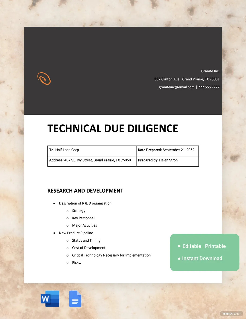 technical due diligence
