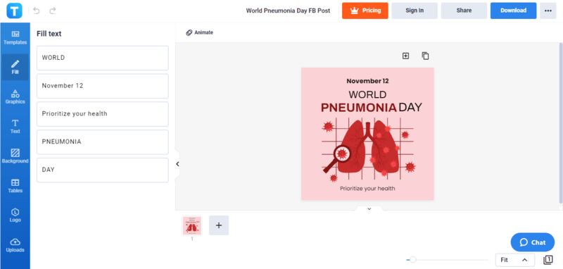 type a good world pneumonia day message
