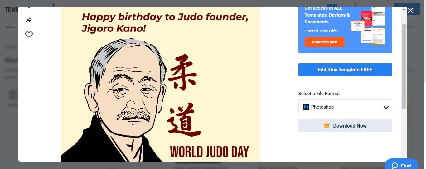 use the world judo day whatsapp post as your whatsapp template