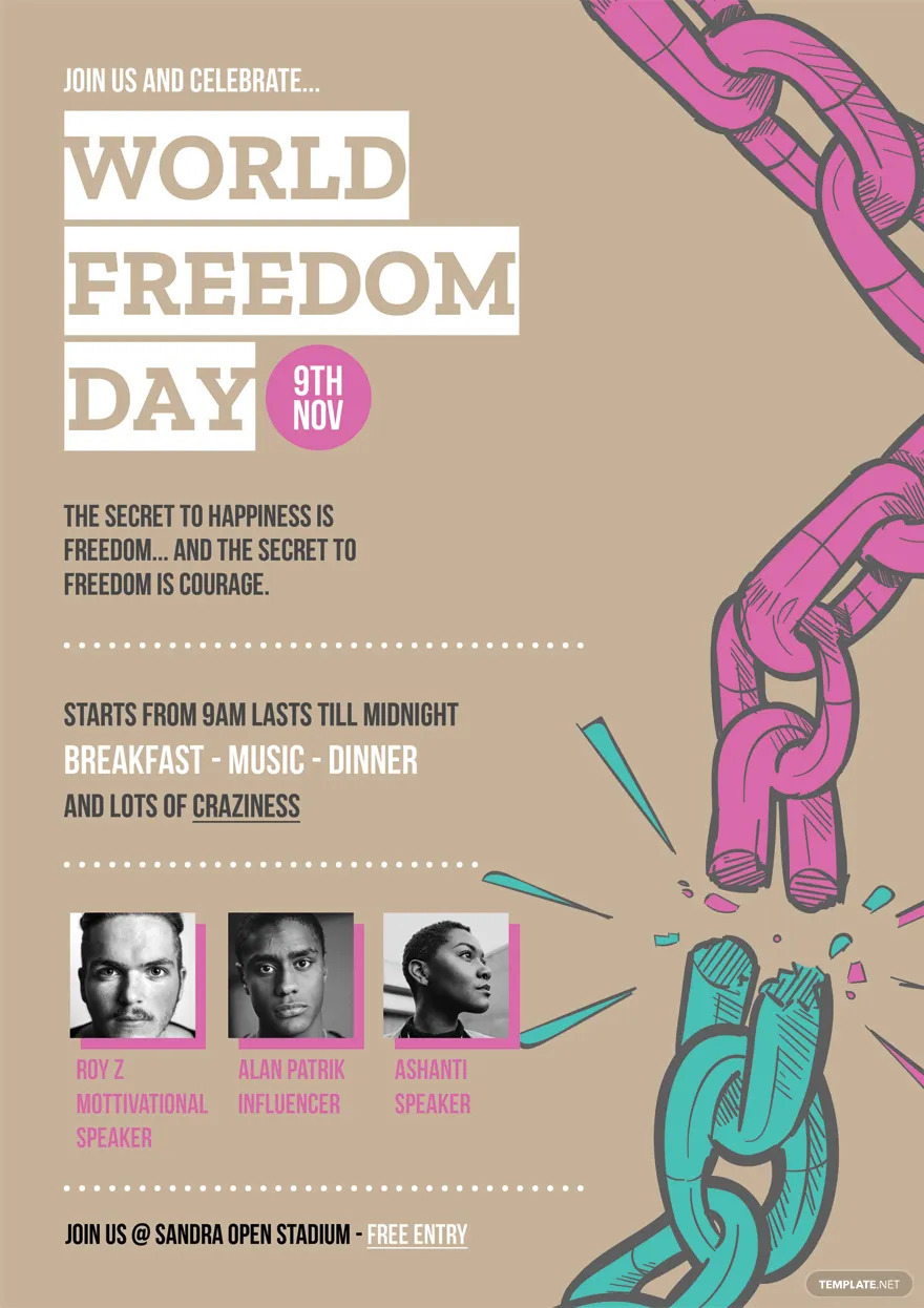 world day freedom poster
