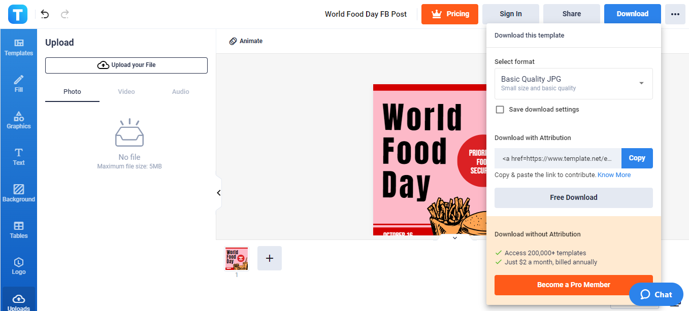 world food day fb post template net
