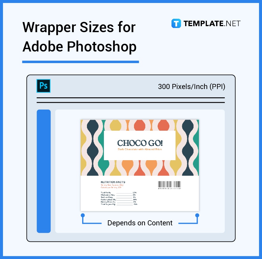 wrapper sizes for adobe photoshop