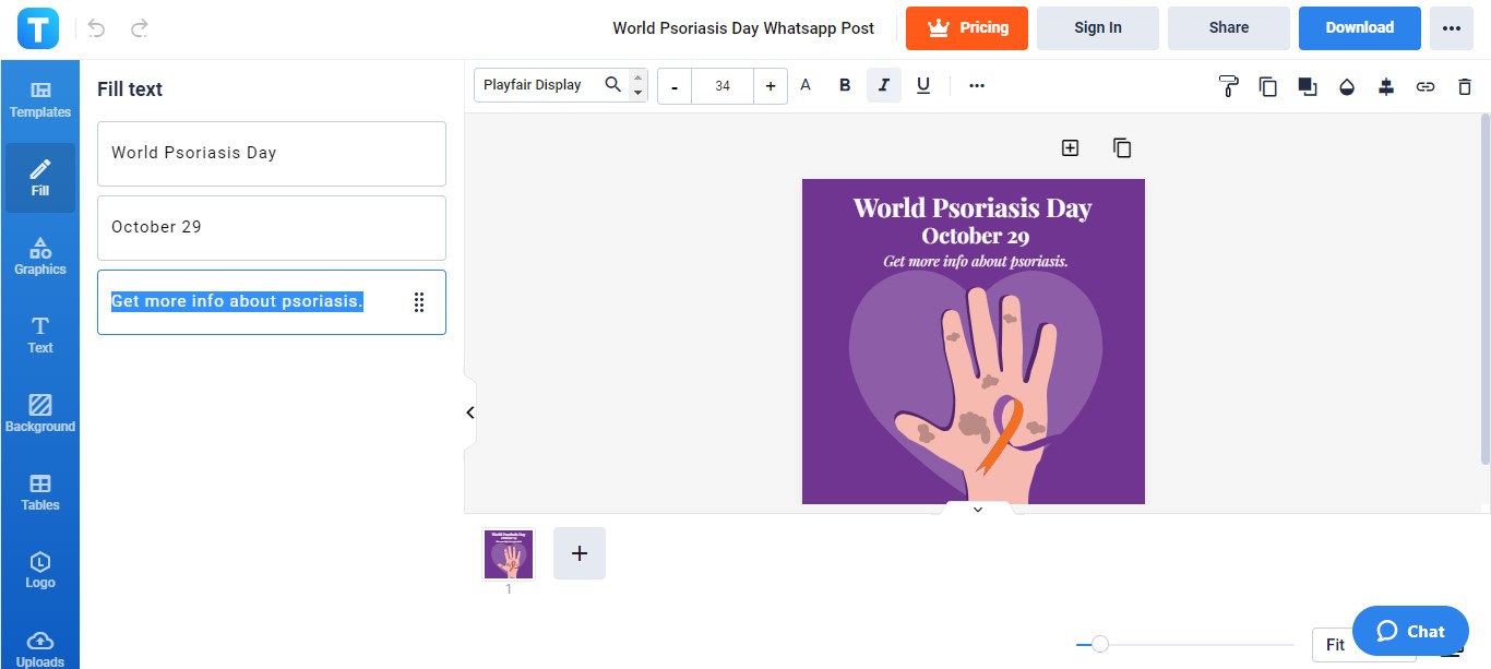 write your psoriasis day awareness message