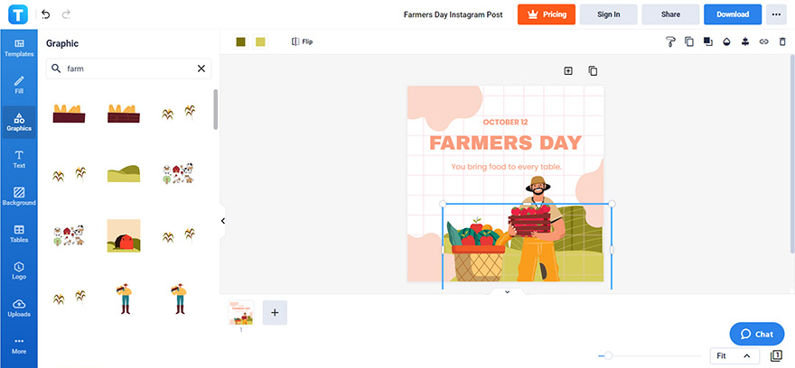 add elements and designs representing farmers