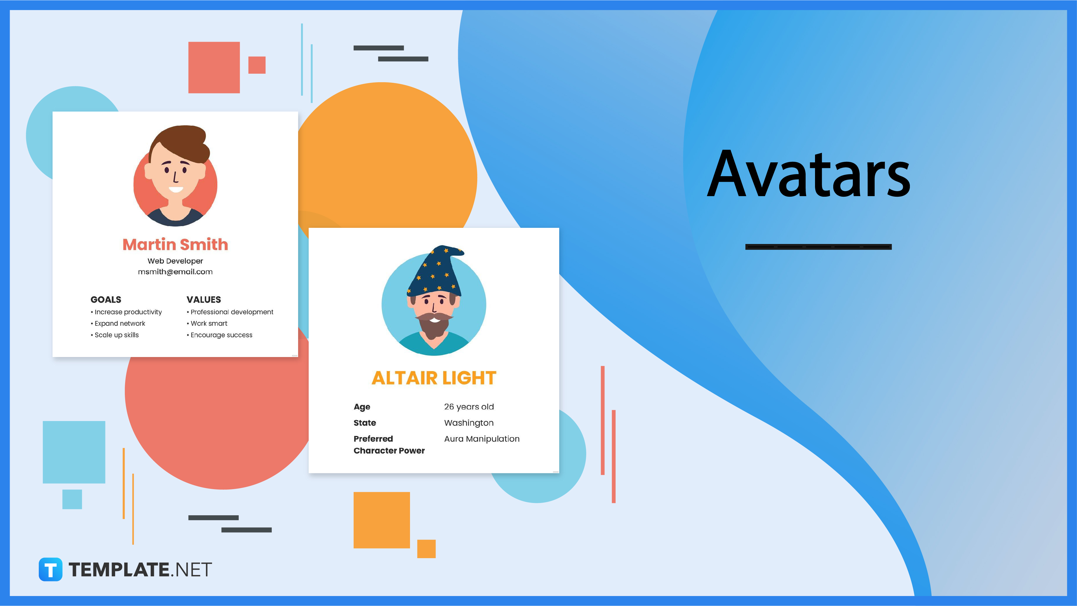 Flat Design Avatar Icons, Digital Art Characters