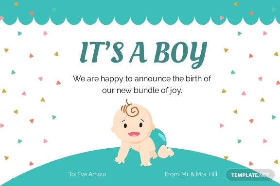 baby boy announcement card ideas and examples