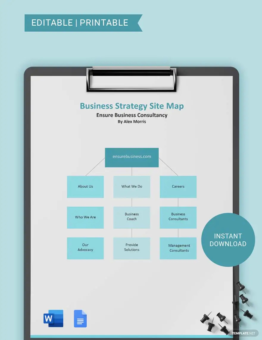 plan du site stratégie d'entreprise