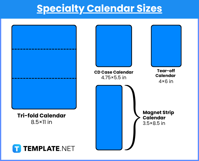 Calendar Sizes